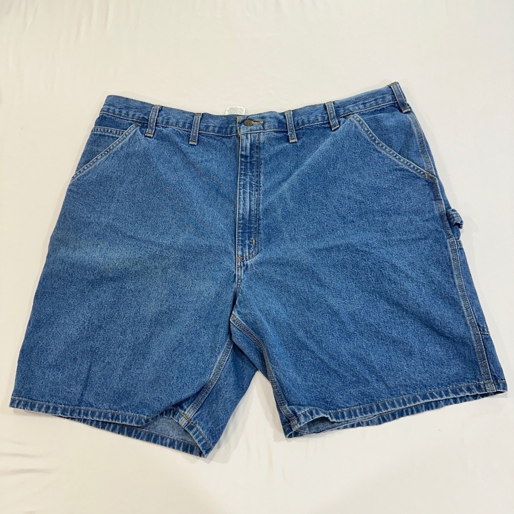 Carhartt B28 STW Carpenter Denim Shorts Mens 46 Blue Hammer Loop | Workwear
